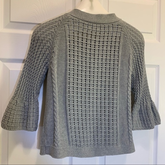 Cato Gray 3/4 Sleeved Sweater Cardigan Size M - Picture 4 of 7